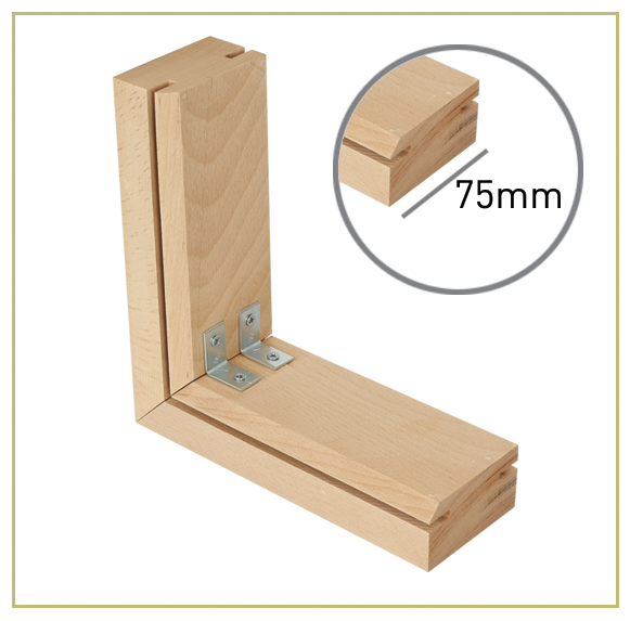 75mm Ahşap Tekstil Lightbox Profil